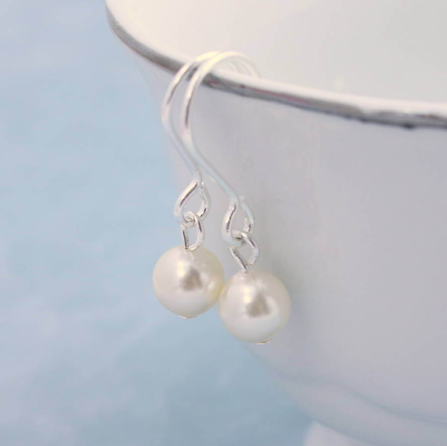 Joy by Corrine Smith Classic Pearl Ohrringe Silber mit Perle 6mm
