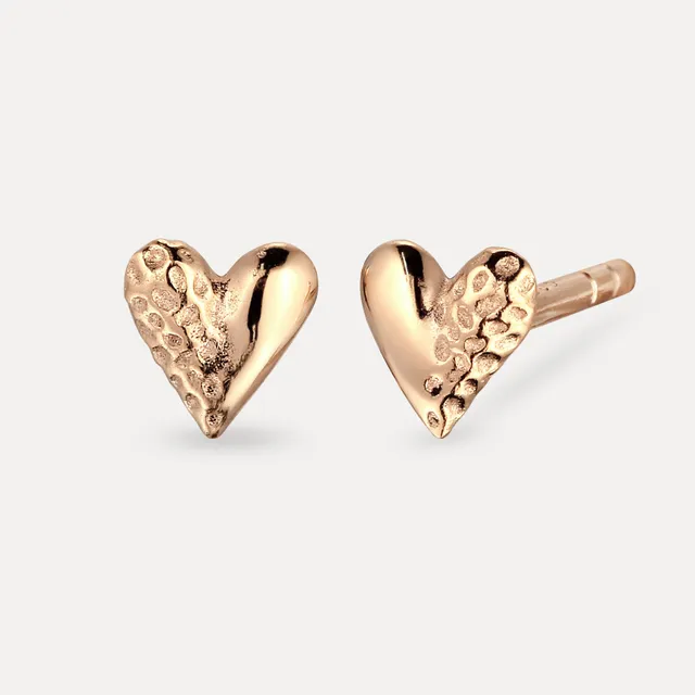 Stilnest Tiny Heart Ohrstecker 585 Gold Herz Mini Ohrringe
