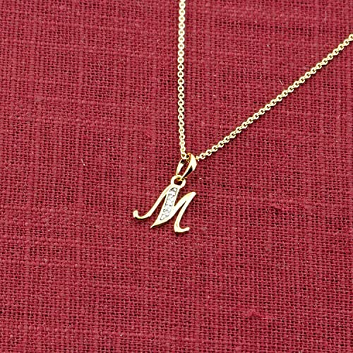 trendor Halsketten Buchstaben-Anhänger M Gold 333 Kette