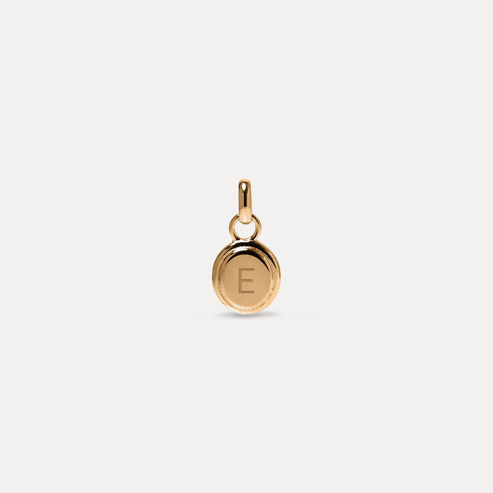 Stilnest Engravable Emblem Anhänger 24k Gold Vermeil