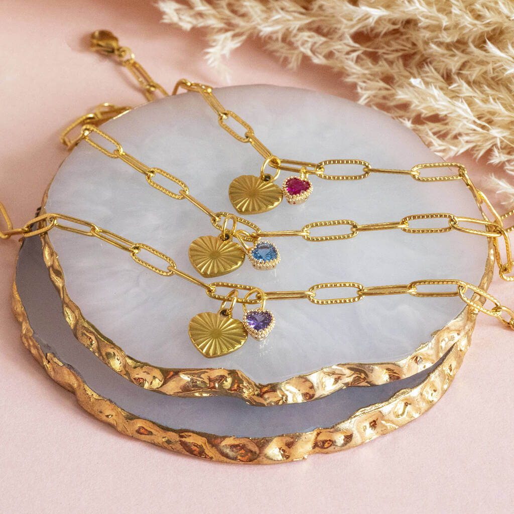 Joy by Corrine Smith Heart Charm Armband Gold Herz