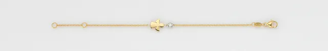 Eugen Rühle Armband Ankerkette Engel 9mm 585 Gold 0,02ct