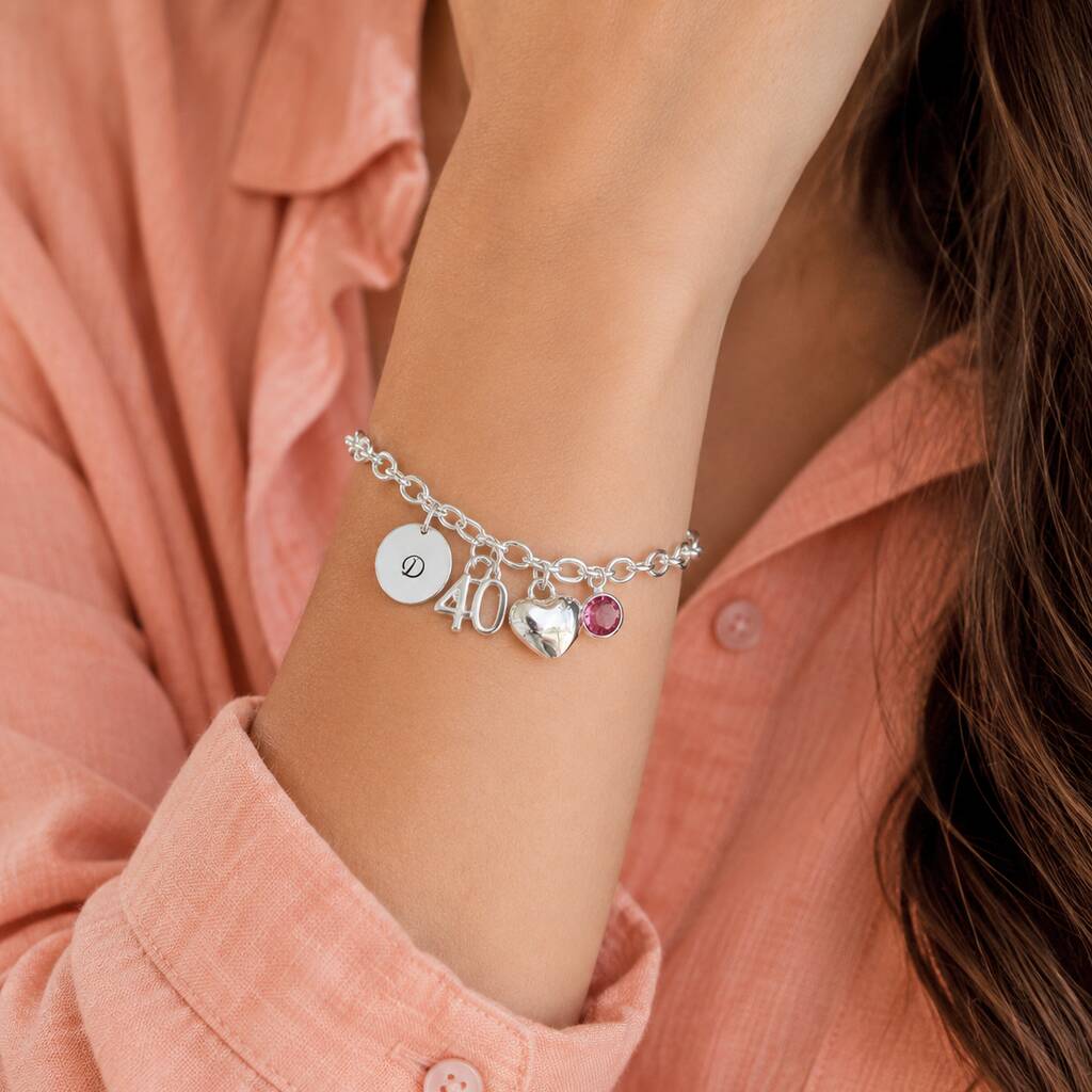 Joy by Corrine Smith Milestone Initial Charm Armband