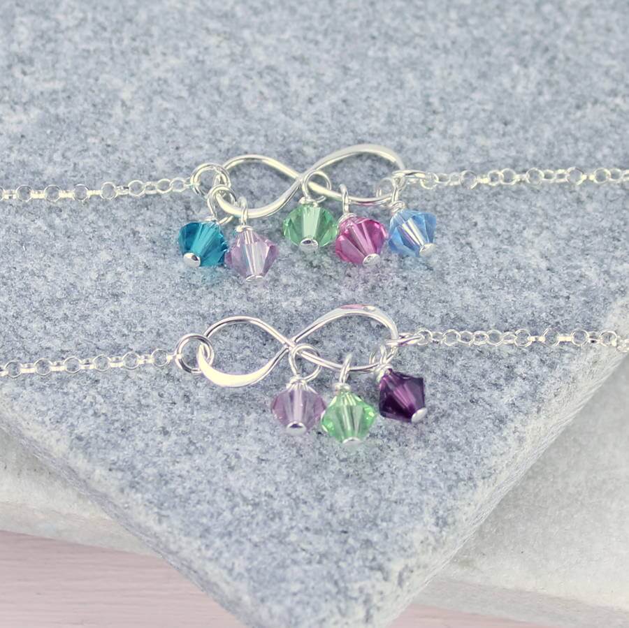 Joy by Corrine Smith Family Infinity Armband Silber Stein