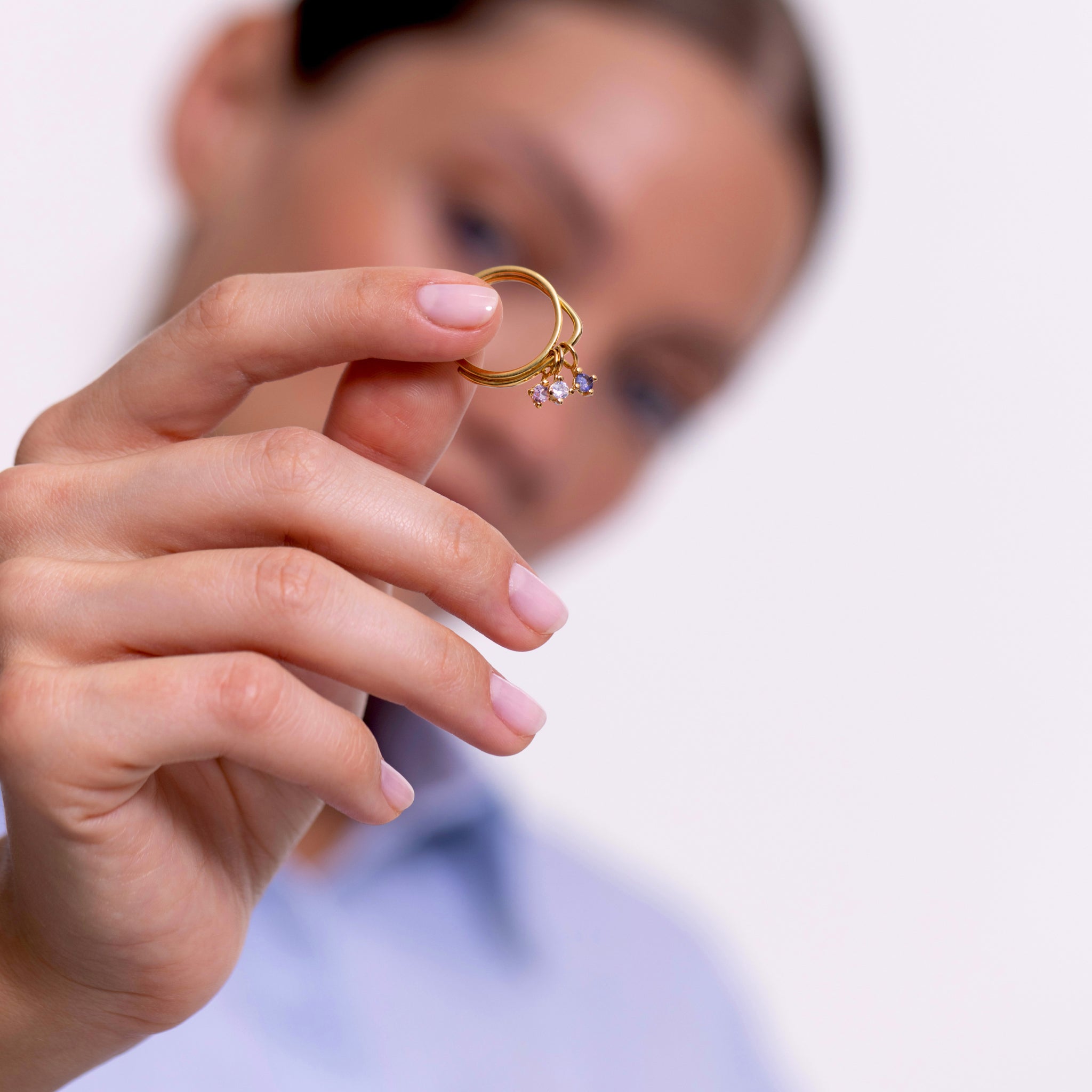 Stilnest Charm Ring 24k Gold Vermeil Gr. 52 Stacking