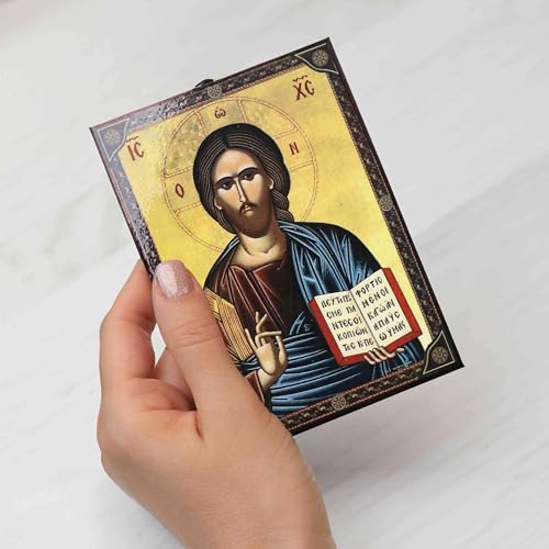 NKlaus Religious Icons Jesus Christus Ikone Holz 9,7cm