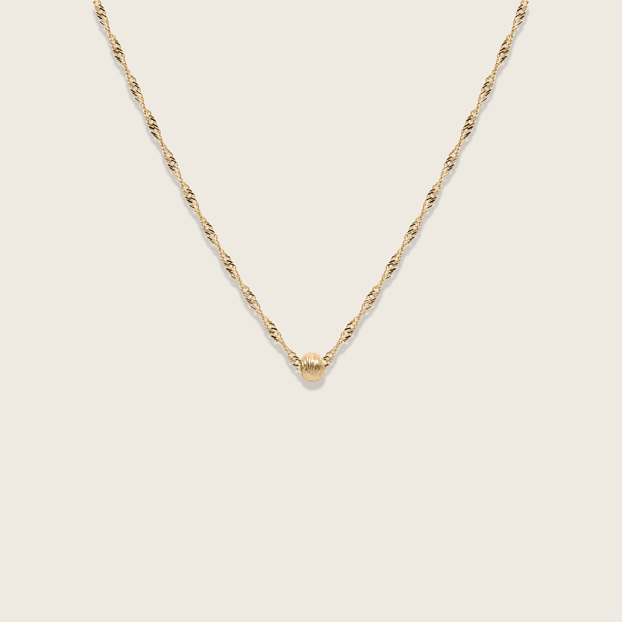 Stilnest Tousle Sphere Halskette 585 Gold 45cm Singapore Kette