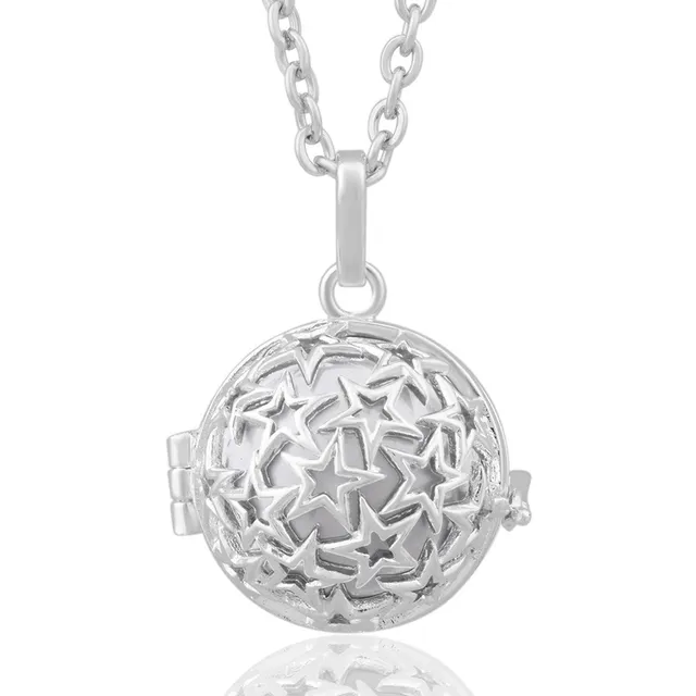 Eudora Harmony Bola Halskette Klangkugel Silber oxidiert