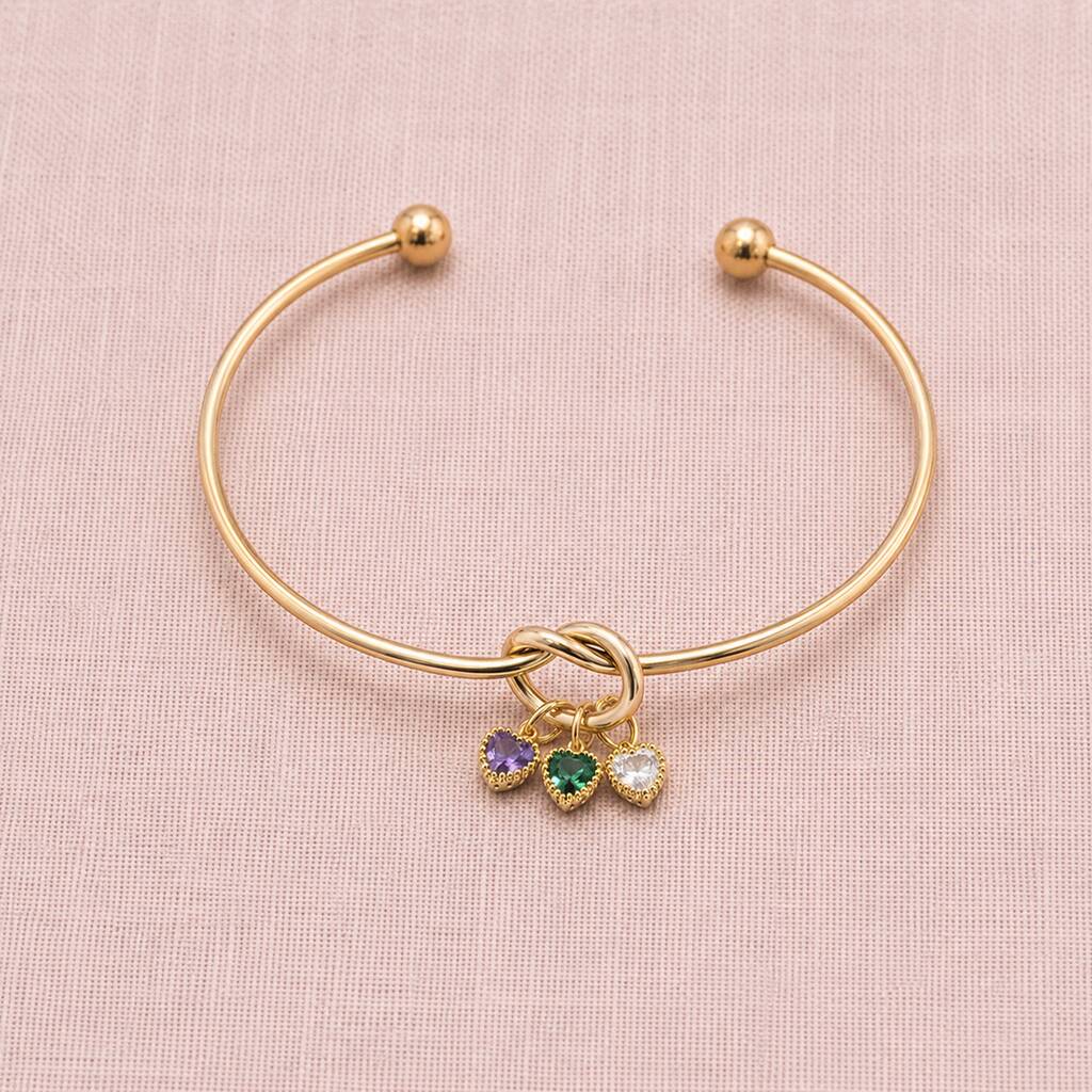 Joy by Corrine Smith Freundschaft Armreif Geburtsstein Herz Gold