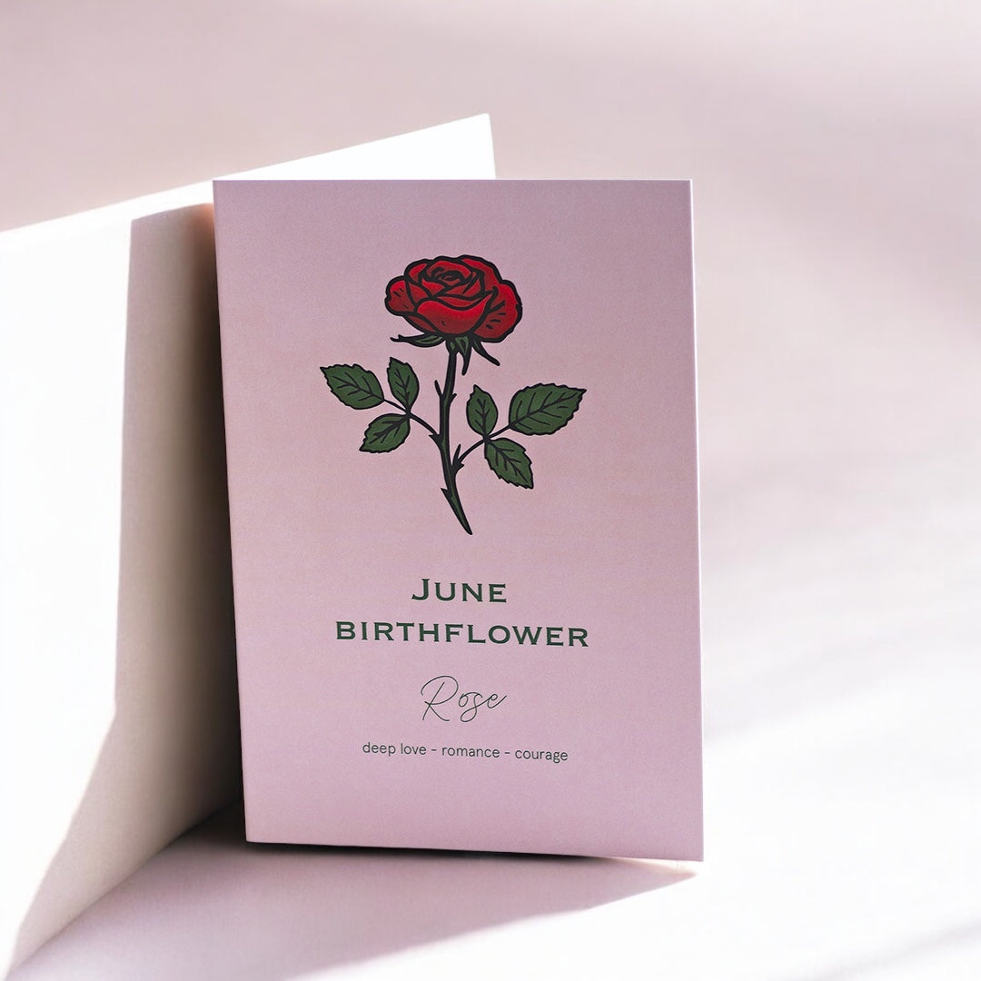 Joy by Corrine Smith June Birth Flower Rose Karte A6