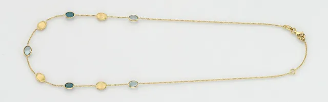 Eugen Rühle Colliers 37.2101.261-100 Collier Gold Topas blau