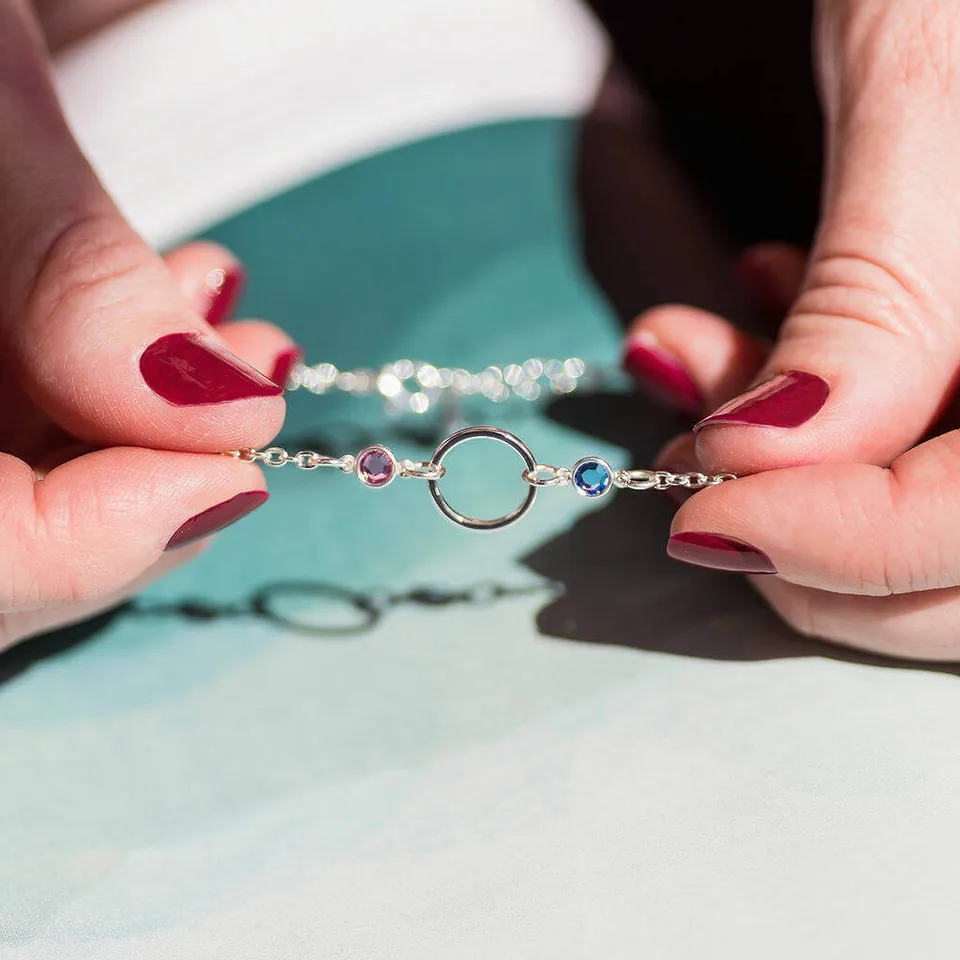 Joy by Corrine Smith Friends Eternity Armband Silber Geburtsstein