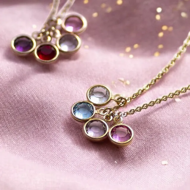 Joy by Corrine Smith Family Birthstone Halskette Silber Sterlingsilber