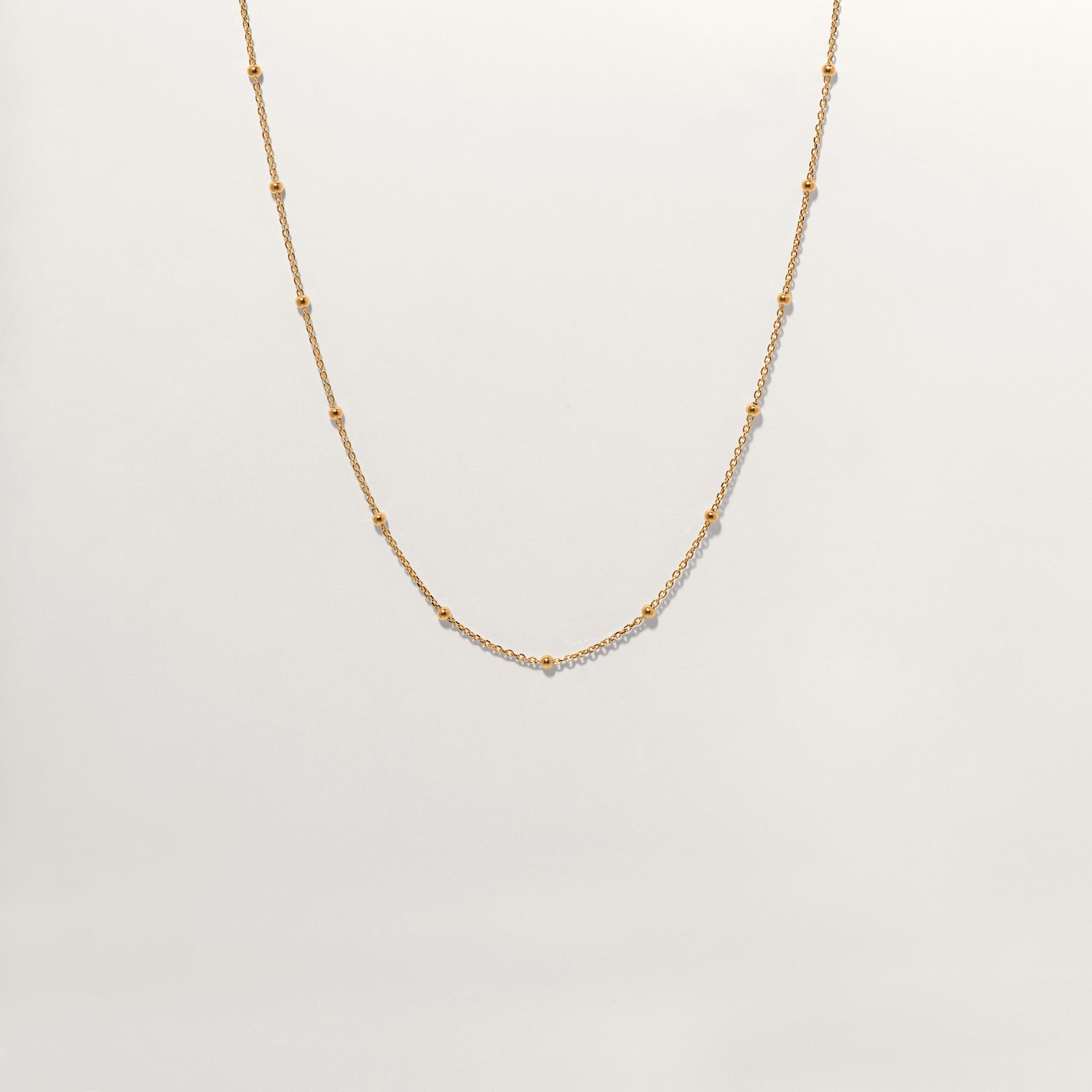 Stilnest Satellite Choker Halskette 24k Gold 32+8cm