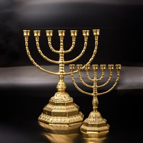 NKlaus Candle Holder Menorah Leuchter Messing 35cm 7-armig