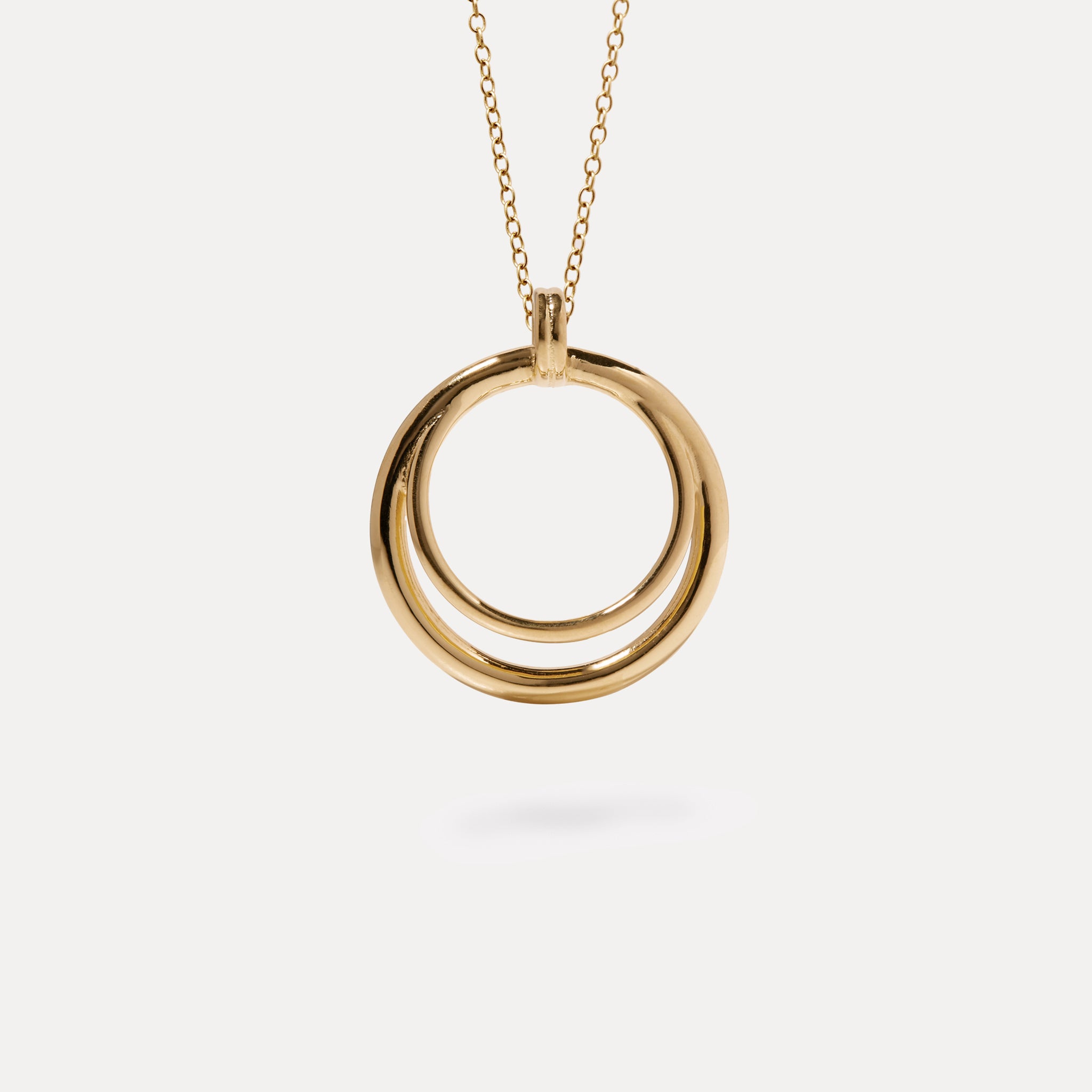 Stilnest Duo Kette 24k Gold Vermeil 45cm Statement Halskette