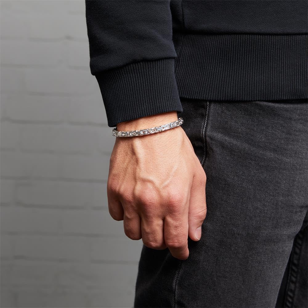 JEWLIX Königsarmbänder Armband Silber 925 6mm 21cm