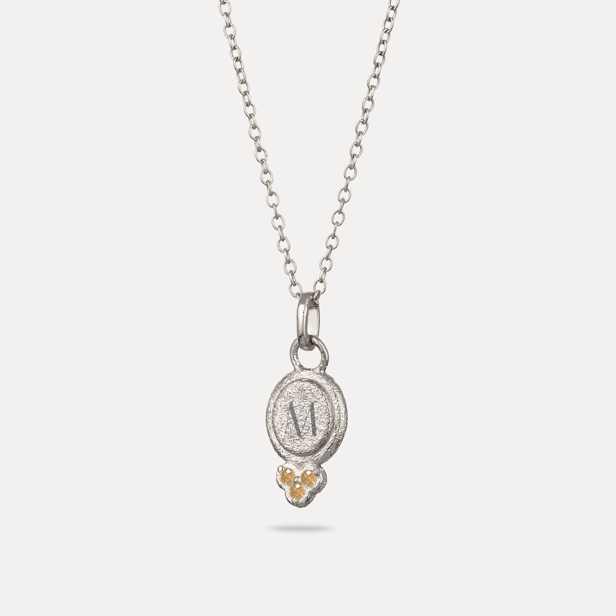 Stilnest Trinity Emblem Anhänger Gold Vermeil Granat