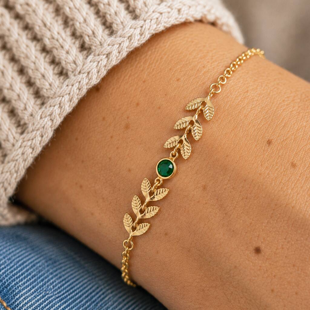 Joy by Corrine Smith Vine Armband Gold Geburtsstein Kristall