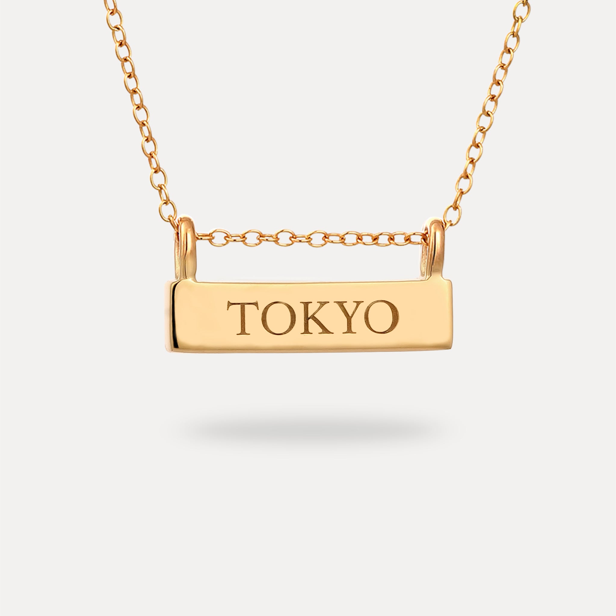 Stilnest Engravable Brick Anhänger 24k Gold Vermeil