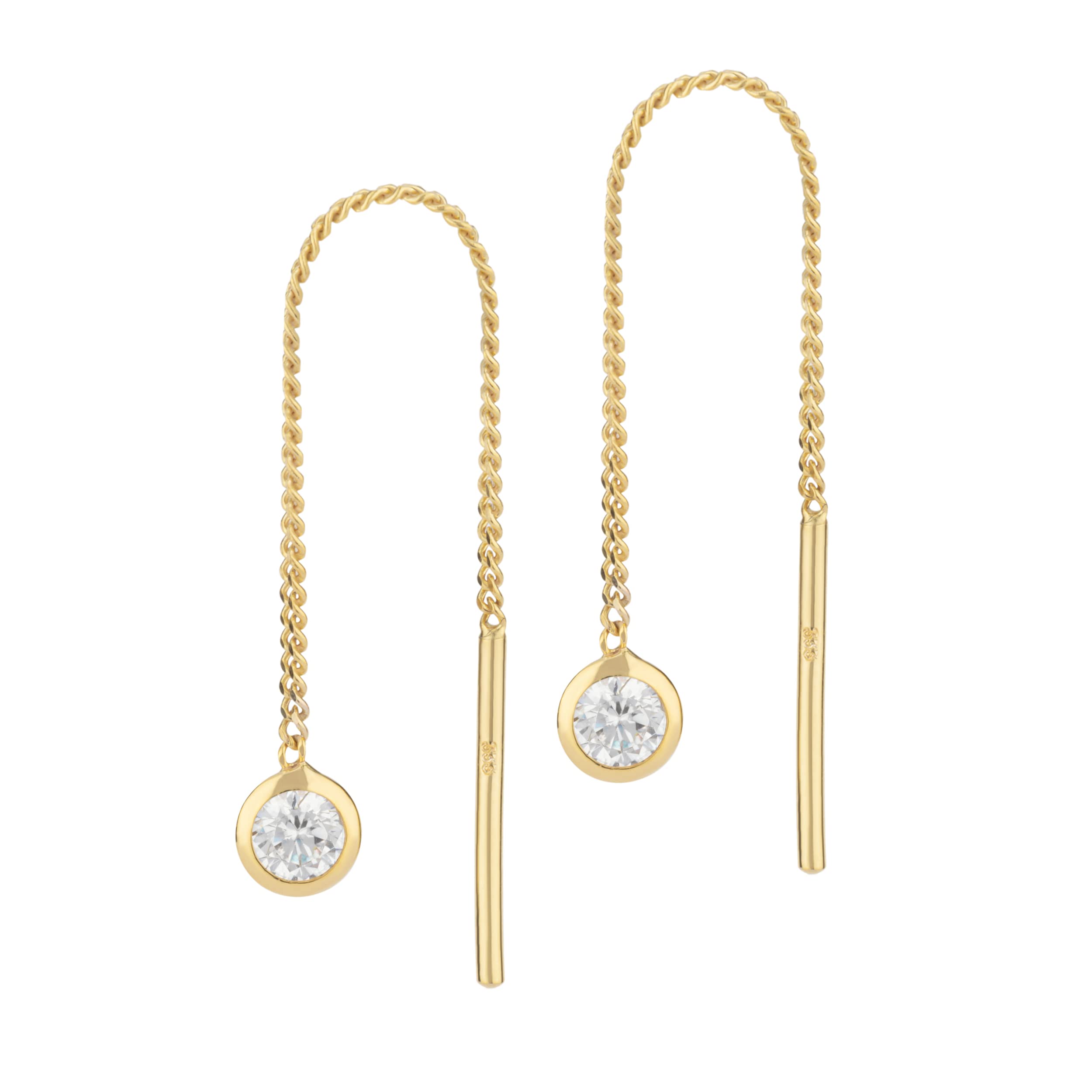NKlaus Jewellery Ohrhänger 333 Gelbgold Herzen Kugel 36-40mm