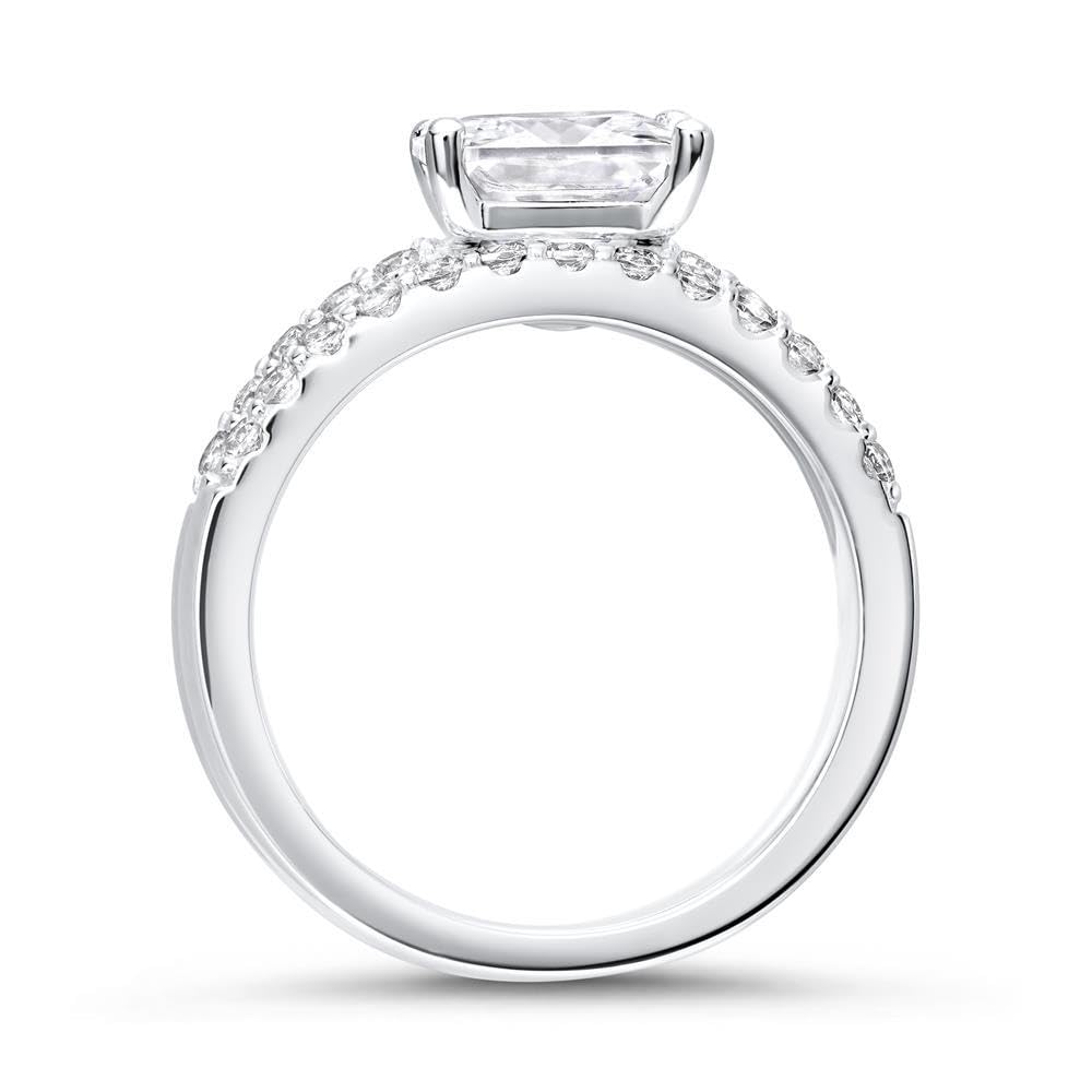 JEWLIX Verlobungsring 925 Silber Zirkonia quadratisch 60mm