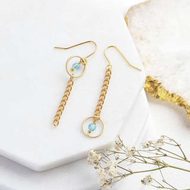 Joy by Corrine Smith Birthstone Ohrringe gold Geburtsstein
