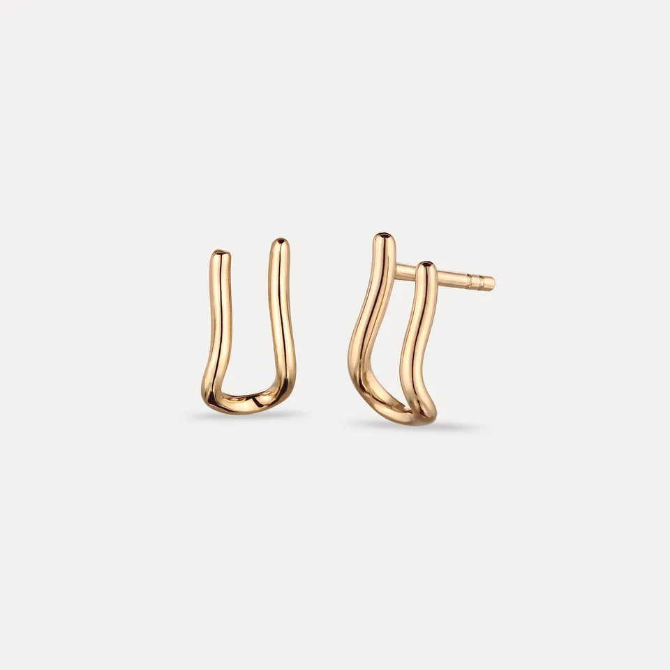 Stilnest Charm Hänger Ohrstecker 585 Gold modular Massivgold