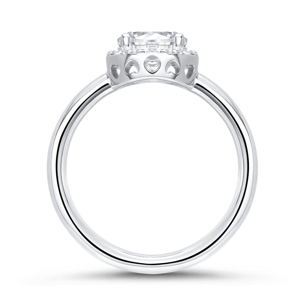 JEWLIX Verlobungsring 925 Silber Größe 56 Zirkonia
