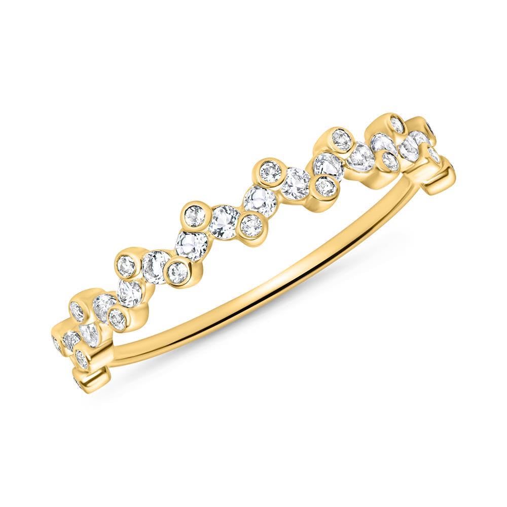 JEWLIX DR0525-G Damenring 585er Gelbgold Zick-Zack