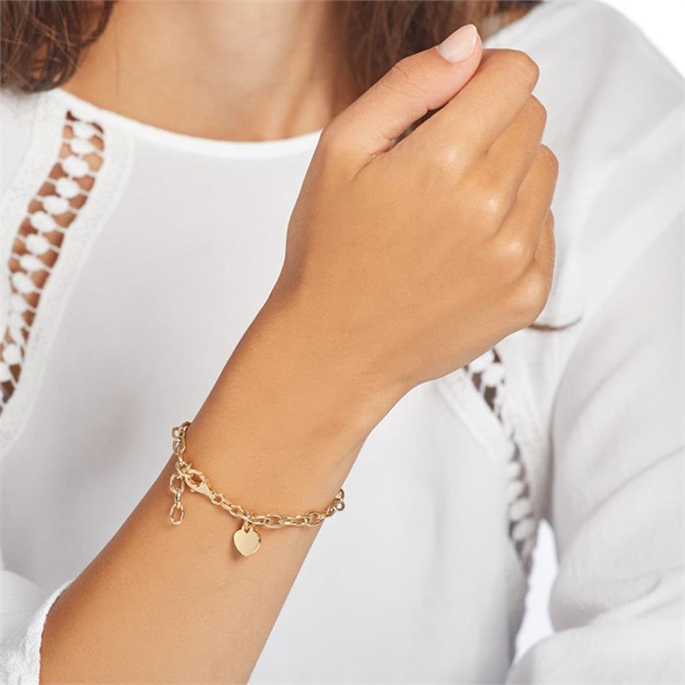 JEWLIX ID-Armbänder Herzarmband vergoldet 925er Silber