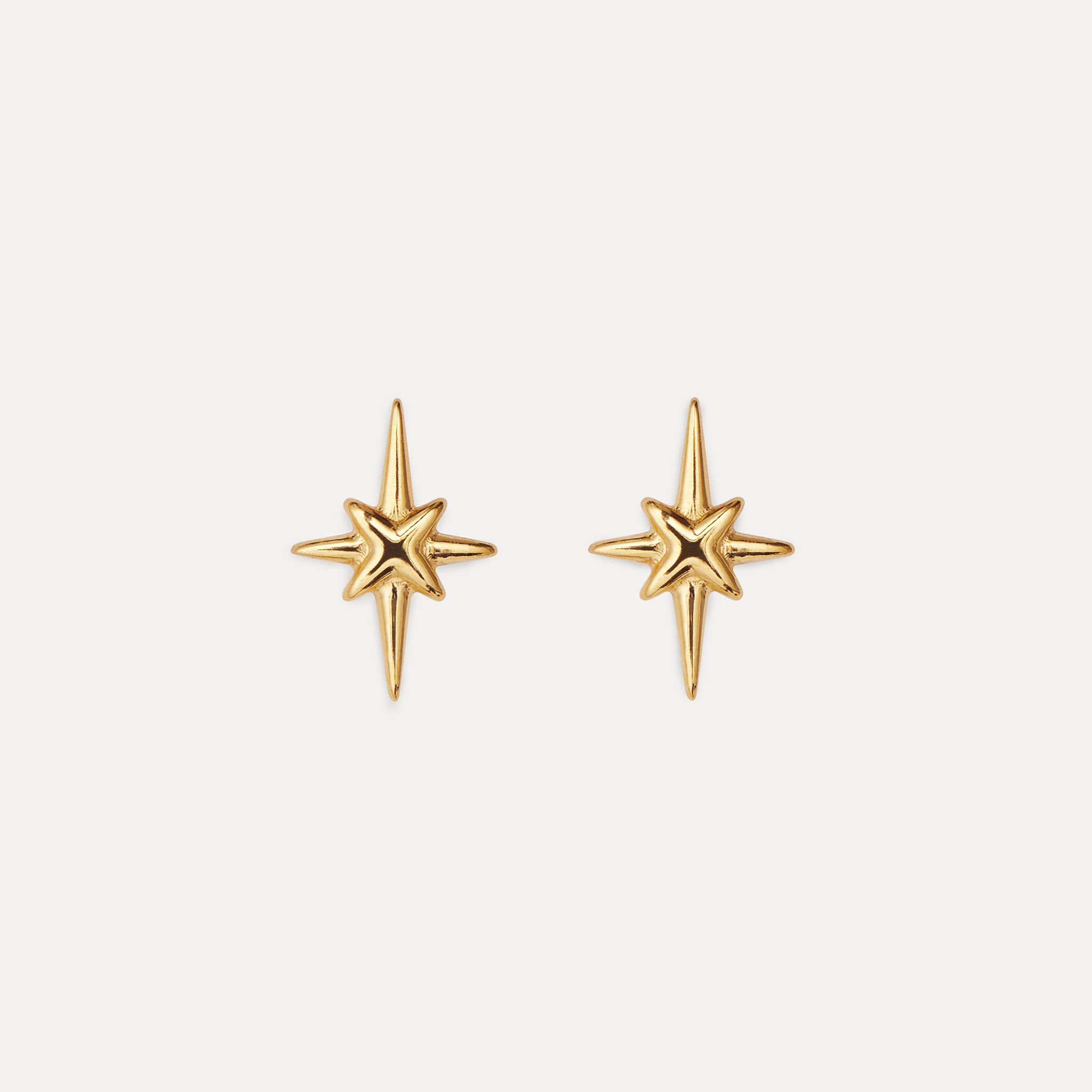 Stilnest Star Light Ohrstecker 24k Gold Vermeil Silber