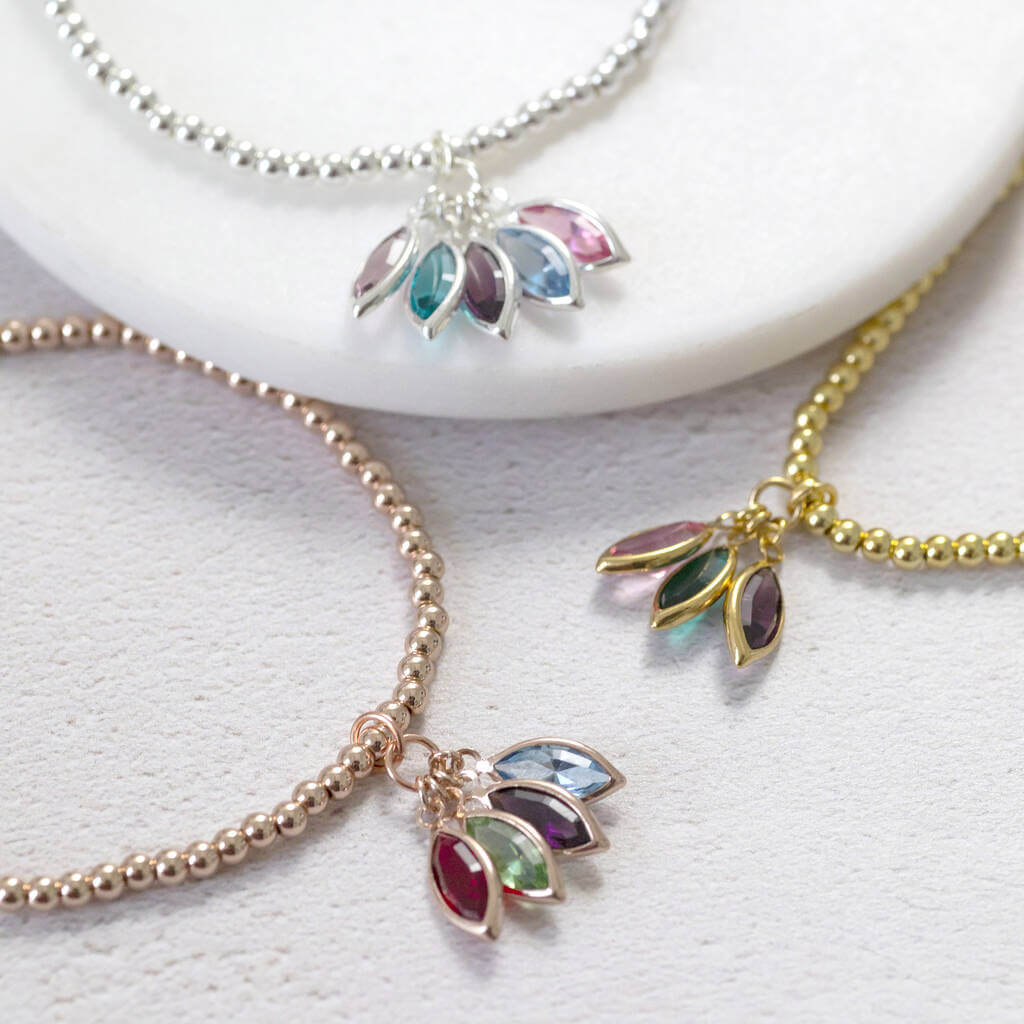 Joy by Corrine Smith Family Birthstone Armband Gold Swarovski