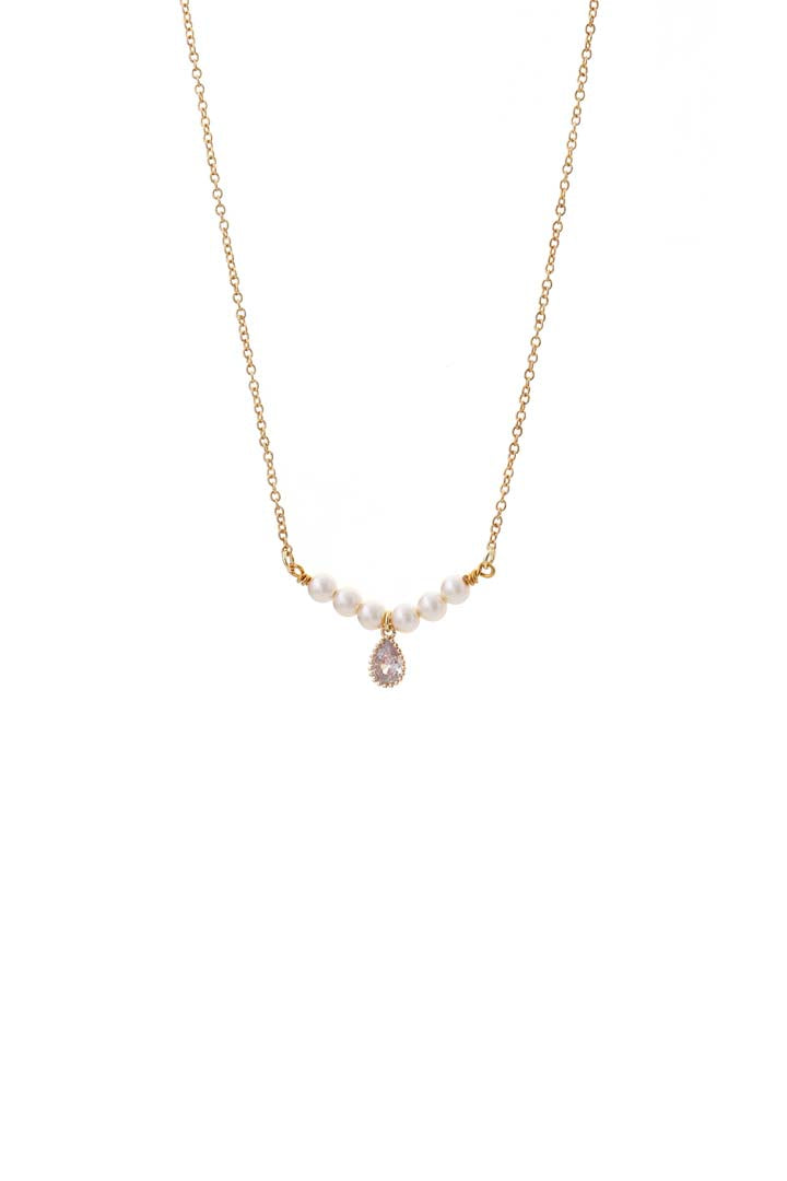 Joy by Corrine Smith Pearl Crystal Halskette Perle Gold