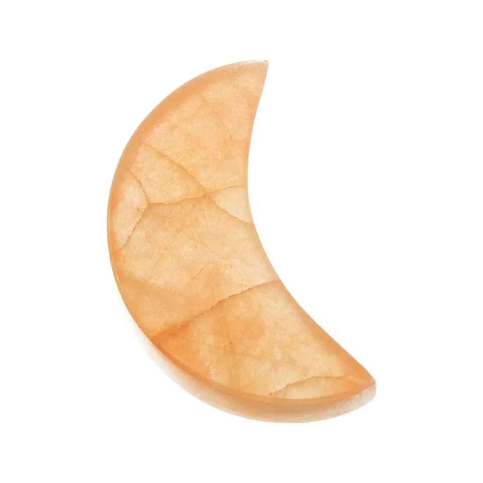 NKlaus HEALING CRYSTALS Oranger Selenit Mondplatte 8,5cm
