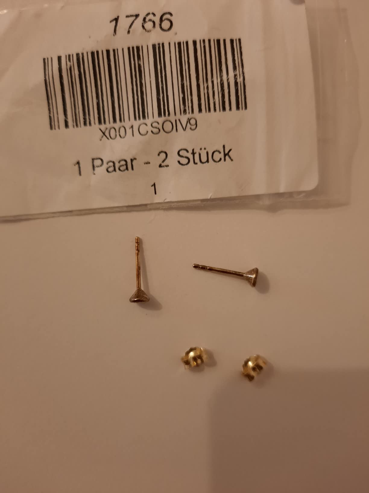 NKlaus Ohrstecker 585 Gelbgold Zirkonia 4,0mm