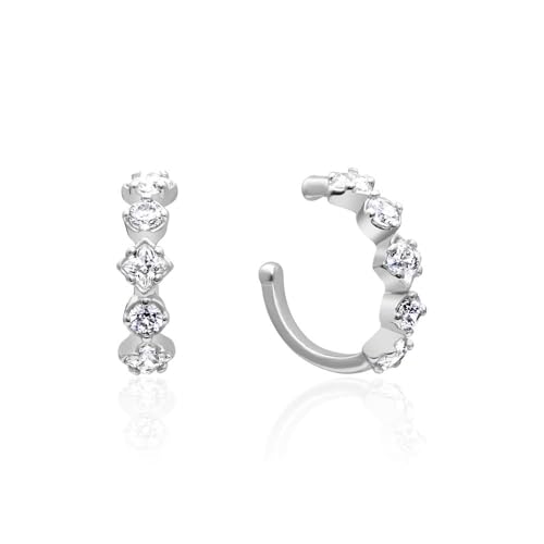 JEWLIX Ohrklemmen Ear Cuff Rosé Silber Zirkonia Paar