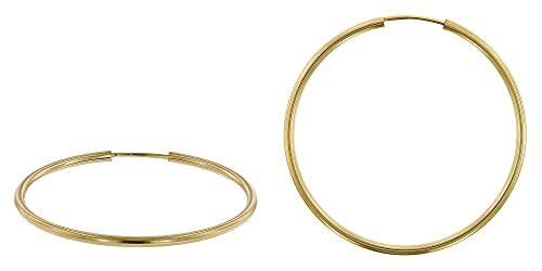 trendor 51171 Creolen Gold 333 40 mm Ohrringe 2 mm