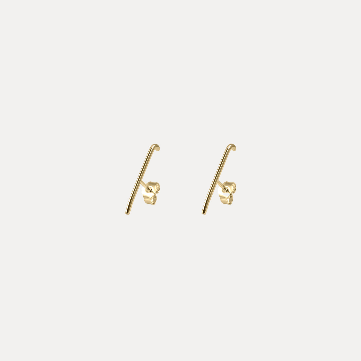 Stilnest Bar Staple Ohrstecker 14k Massivgold 22,9 mm