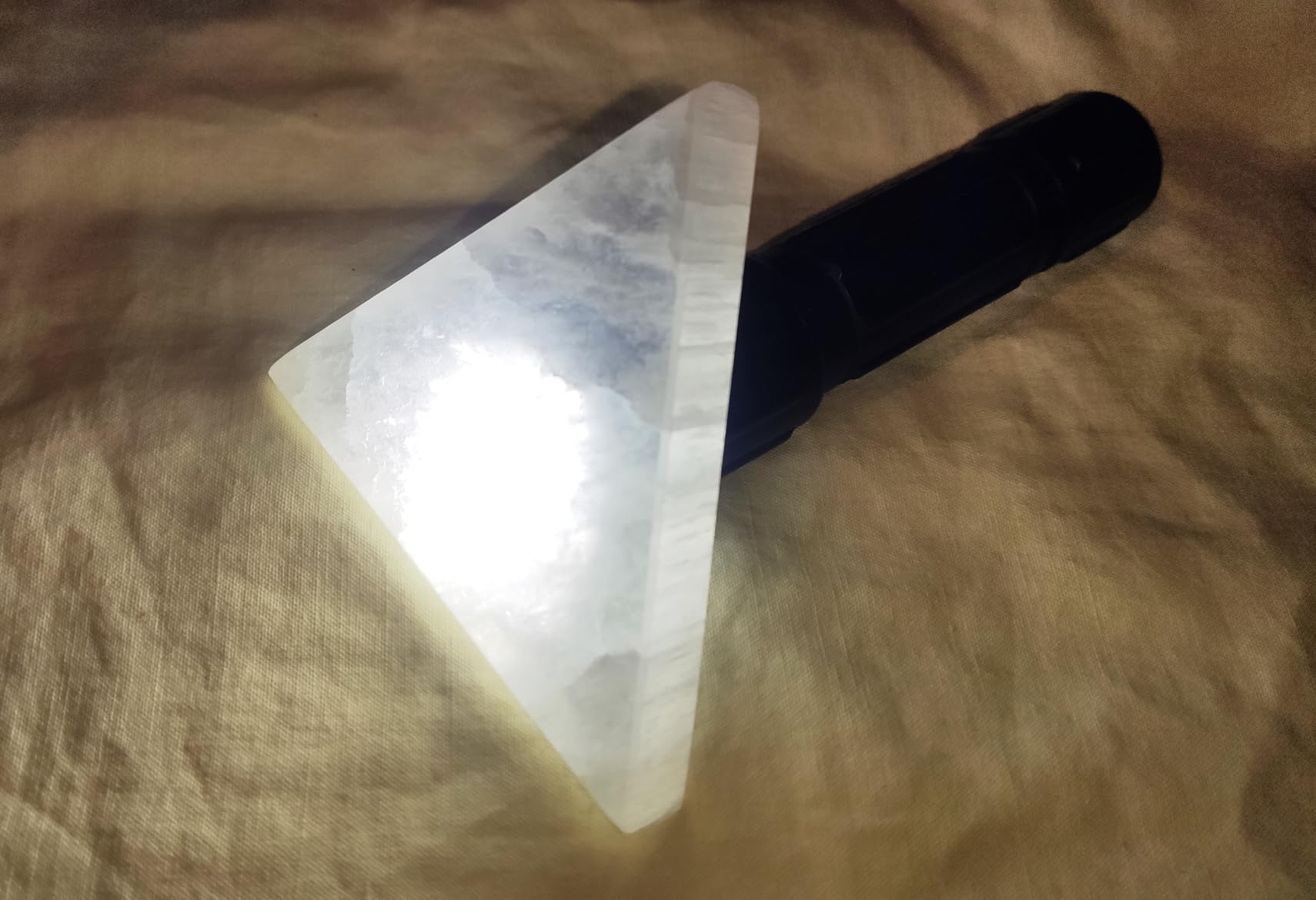 NKlaus Healing Crystals Selenit-Dreieck 10x8cm Platte 1 Stück