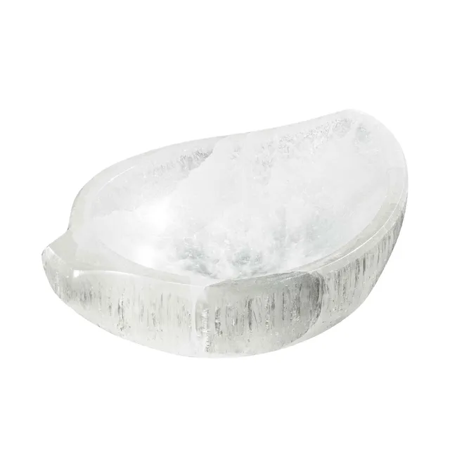 NKlaus Healing Crystals Selenit-Schale Blattform 10x7 cm