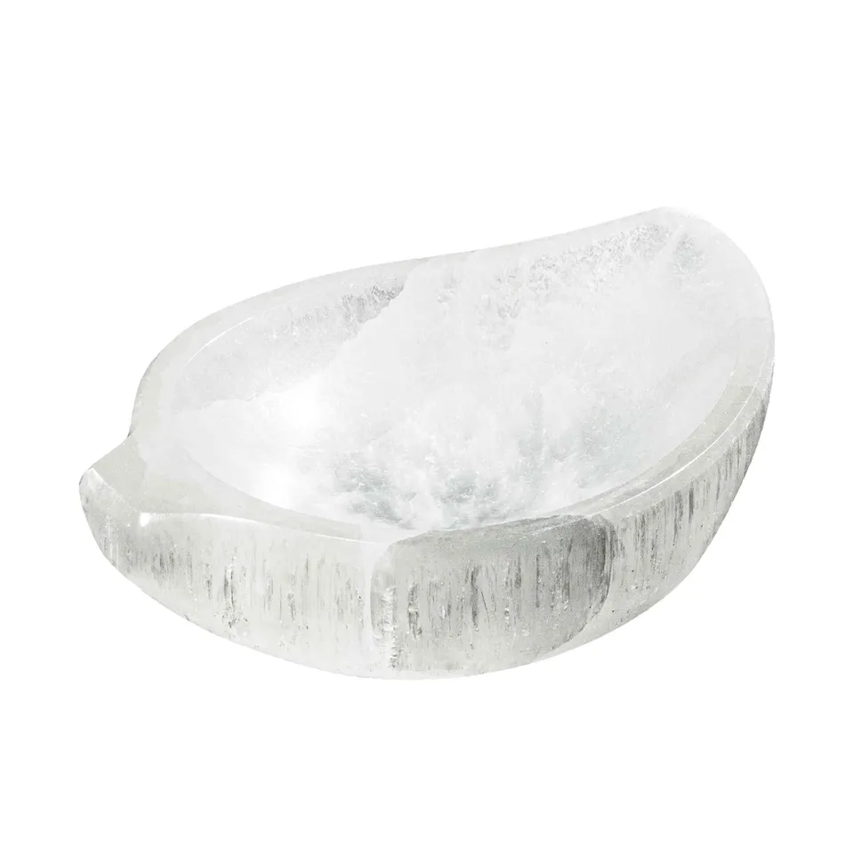 NKlaus Healing Crystals Selenit-Schale Blattform 10x7 cm