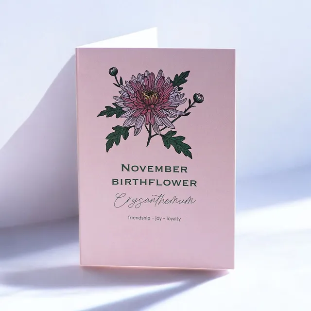 Joy by Corrine Smith November Chrysantheme Karte A6