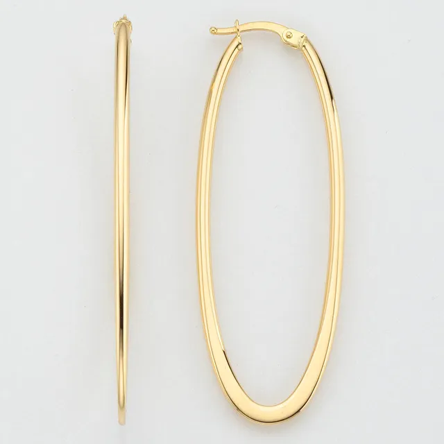 Eugen Rühle Ohrschmuck Creolen Bügel Ohrringe 585 Gelbgold 53x20mm