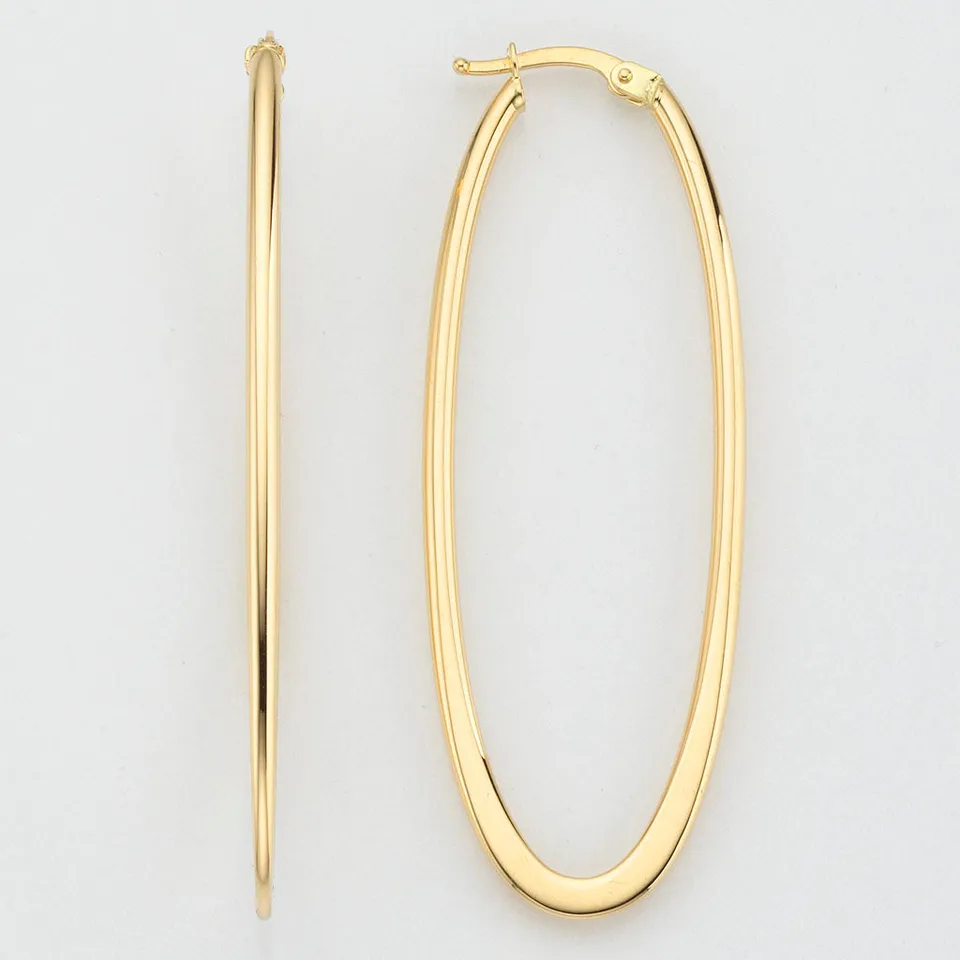 Eugen Rühle Ohrschmuck Creolen Bügel Ohrringe 585 Gelbgold 53x20mm