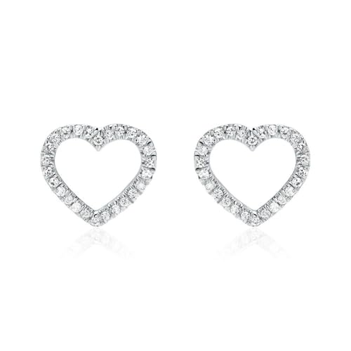 JEWLIX DE0199-G Ohrstecker Herz Gold Diamant 0,08ct
