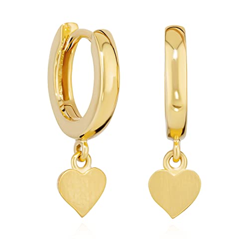 NKlaus Herz Klappcreolen 333 Gelbgold 11mm