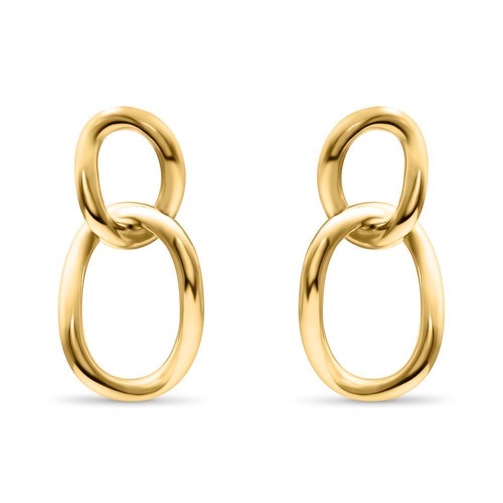 JEWLIX Ohrstecker 925 Silber Gold Damen Ohrringe