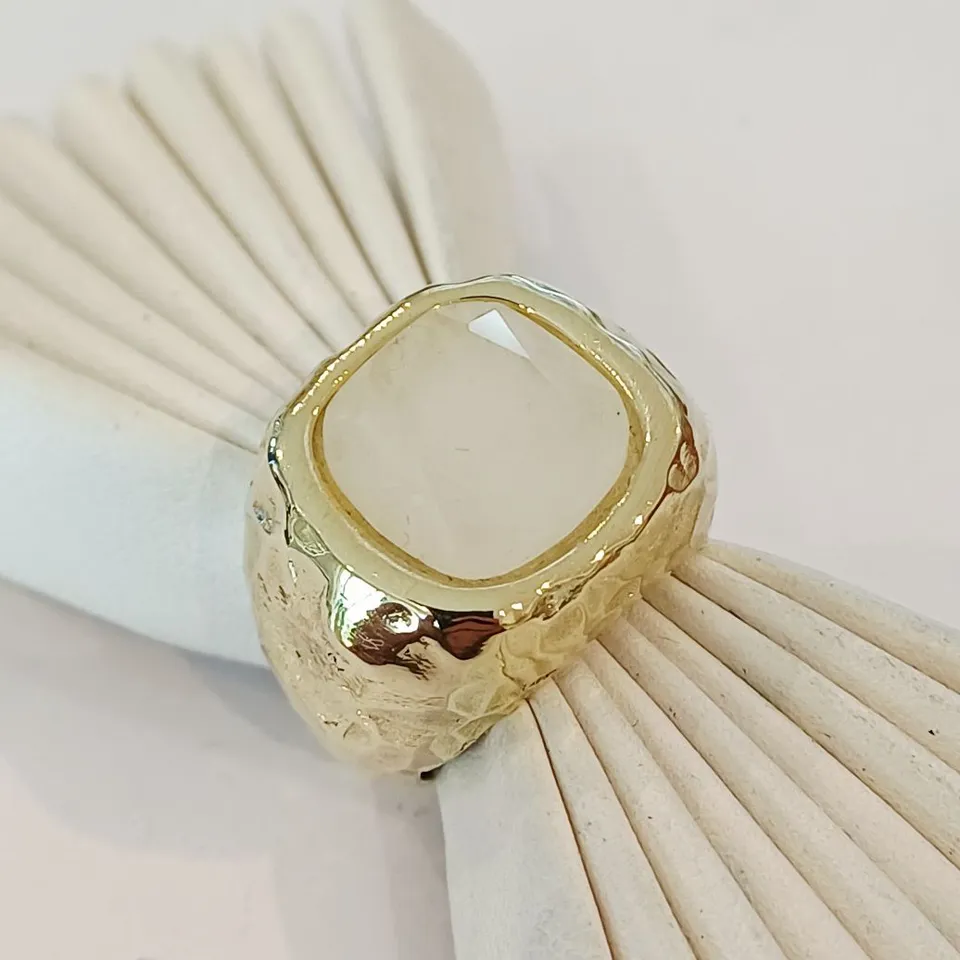 Alevá Bijoux Medea Ring Bronze Gold Quarz verstellbar