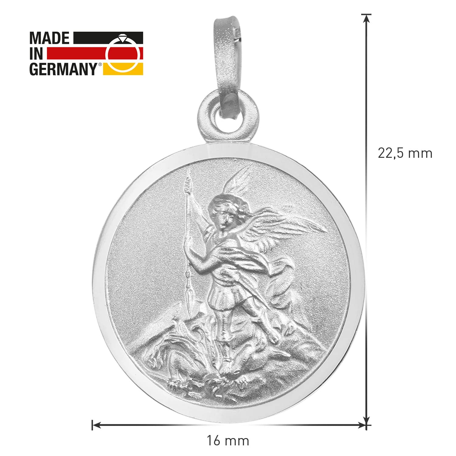 trendor 41462 Erzengel Michael Halskette 925 Silber 40 cm Ø 16 mm